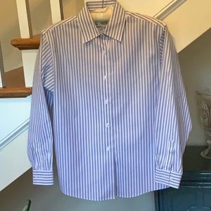 Classic blue and white button down